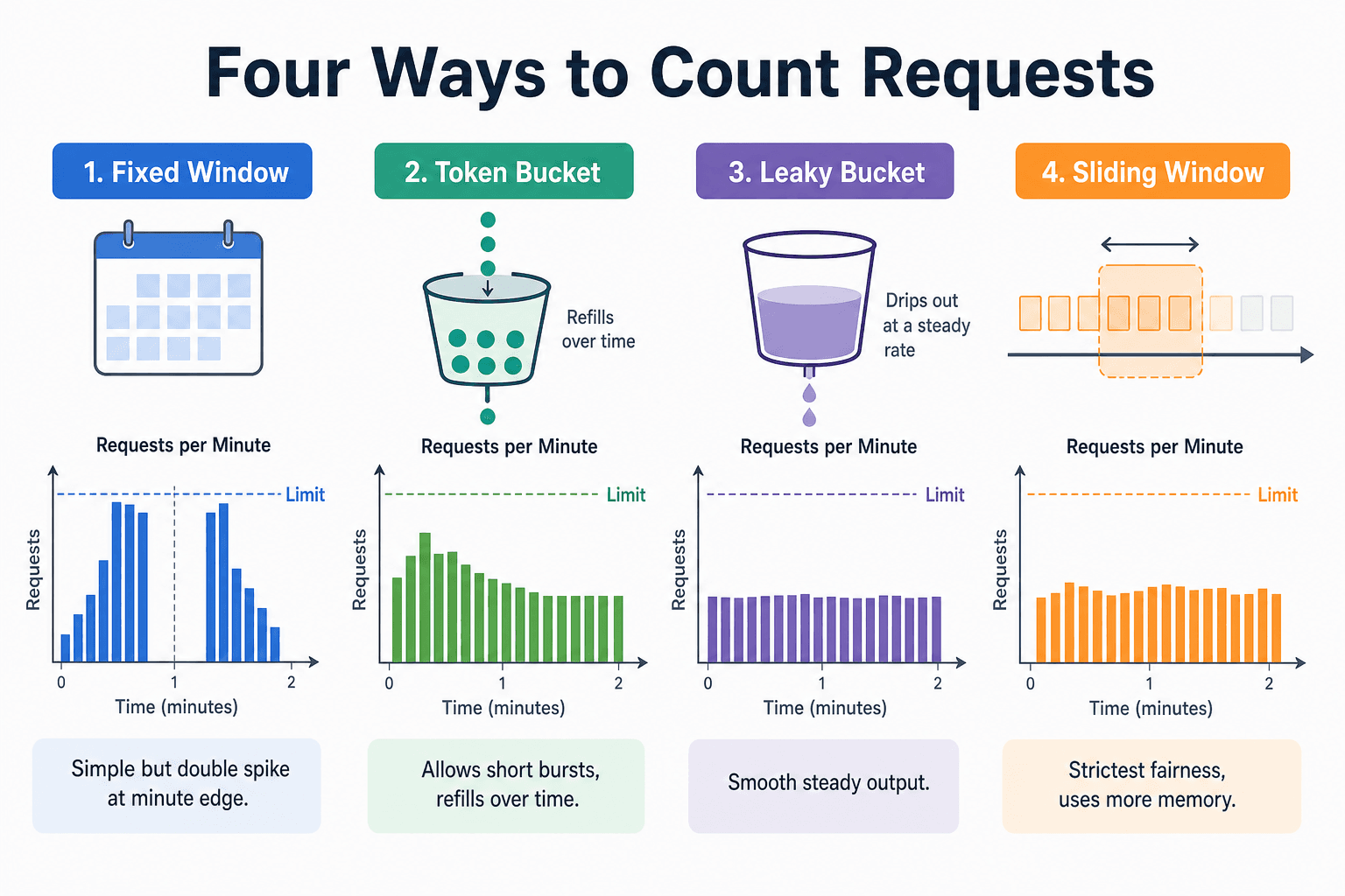 Overview: Rate Limiting Algorithms: Token Bucket, Windows, and HTTP 429