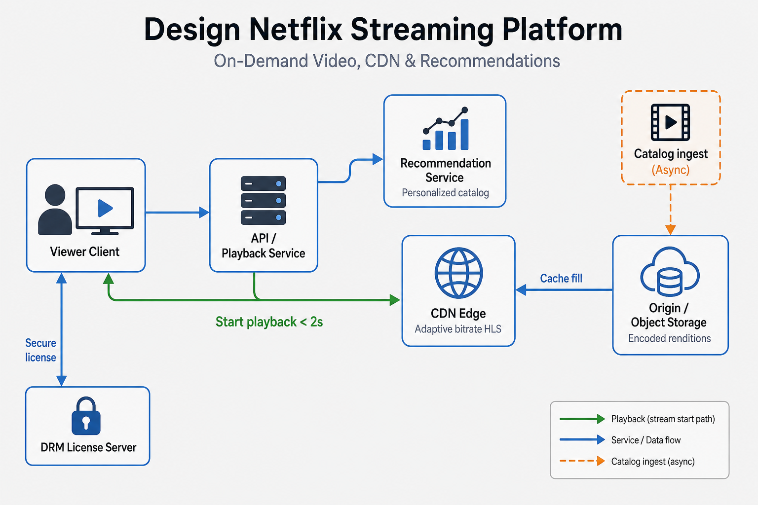 Netflix System Design architecture diagram