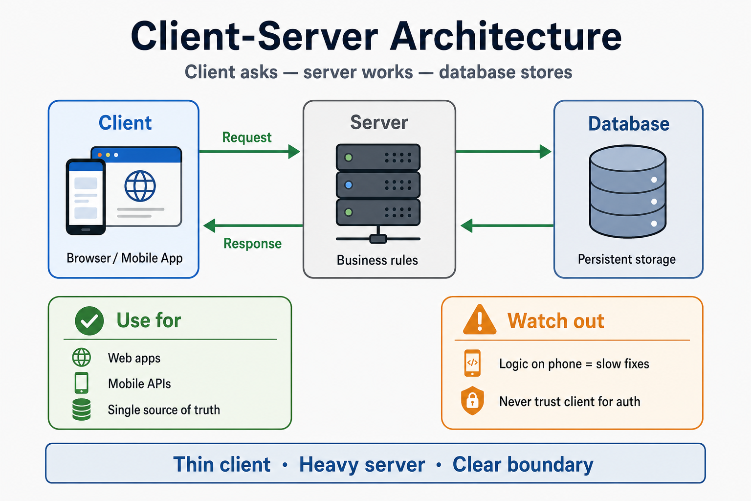 Overview: Client-Server Architecture: Concepts, Tradeoffs & Interview Use Cases